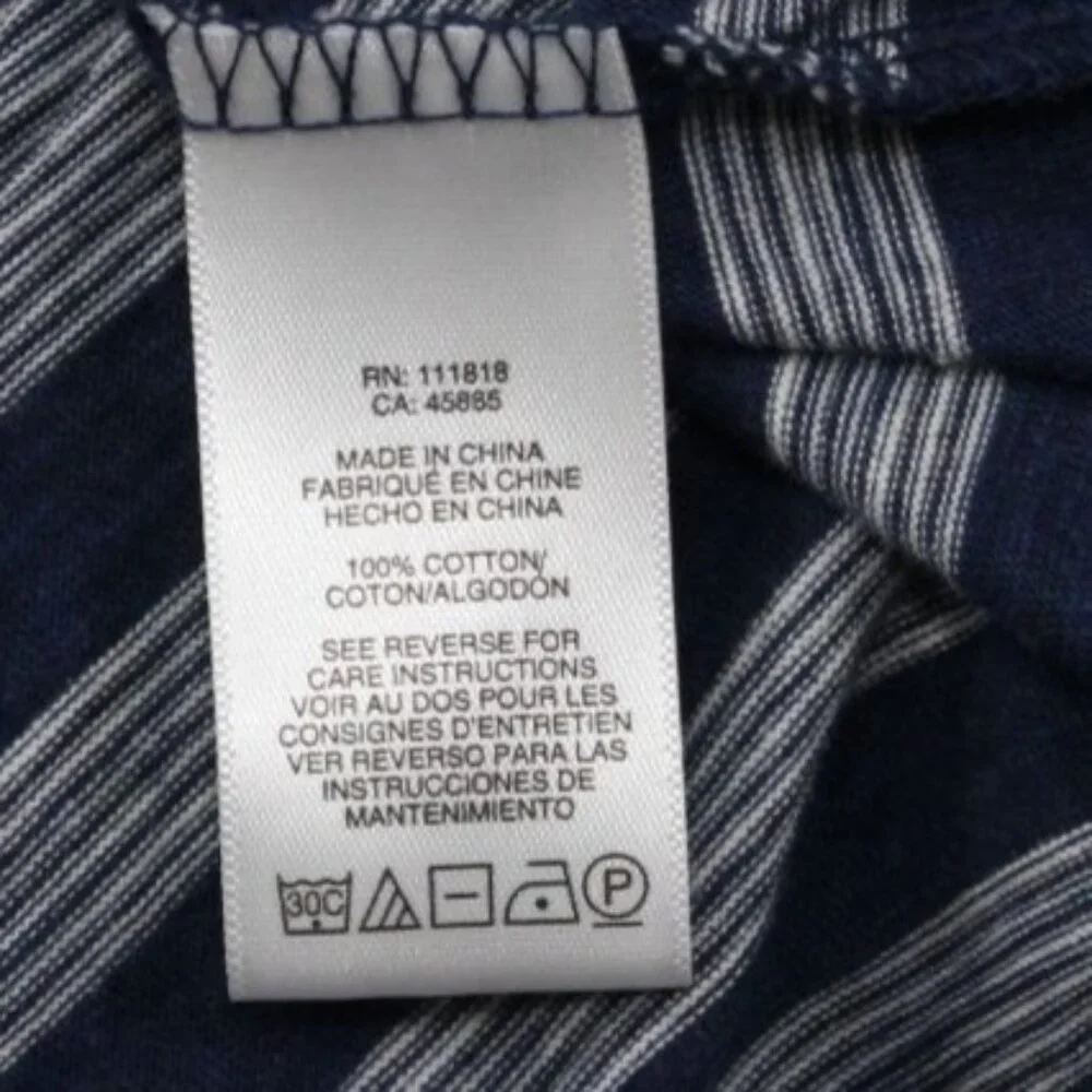 NWT Michael Kors Mens Striped Polo Shirt Large Midnight Blue‎ Cotton